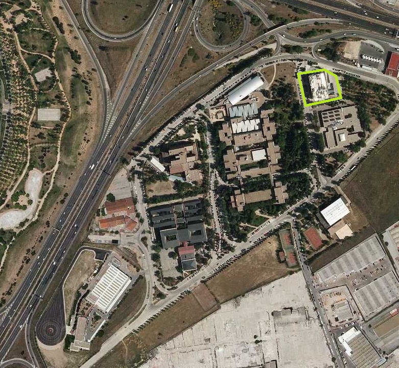 Vista aérea Campus Sur - Biblioteca