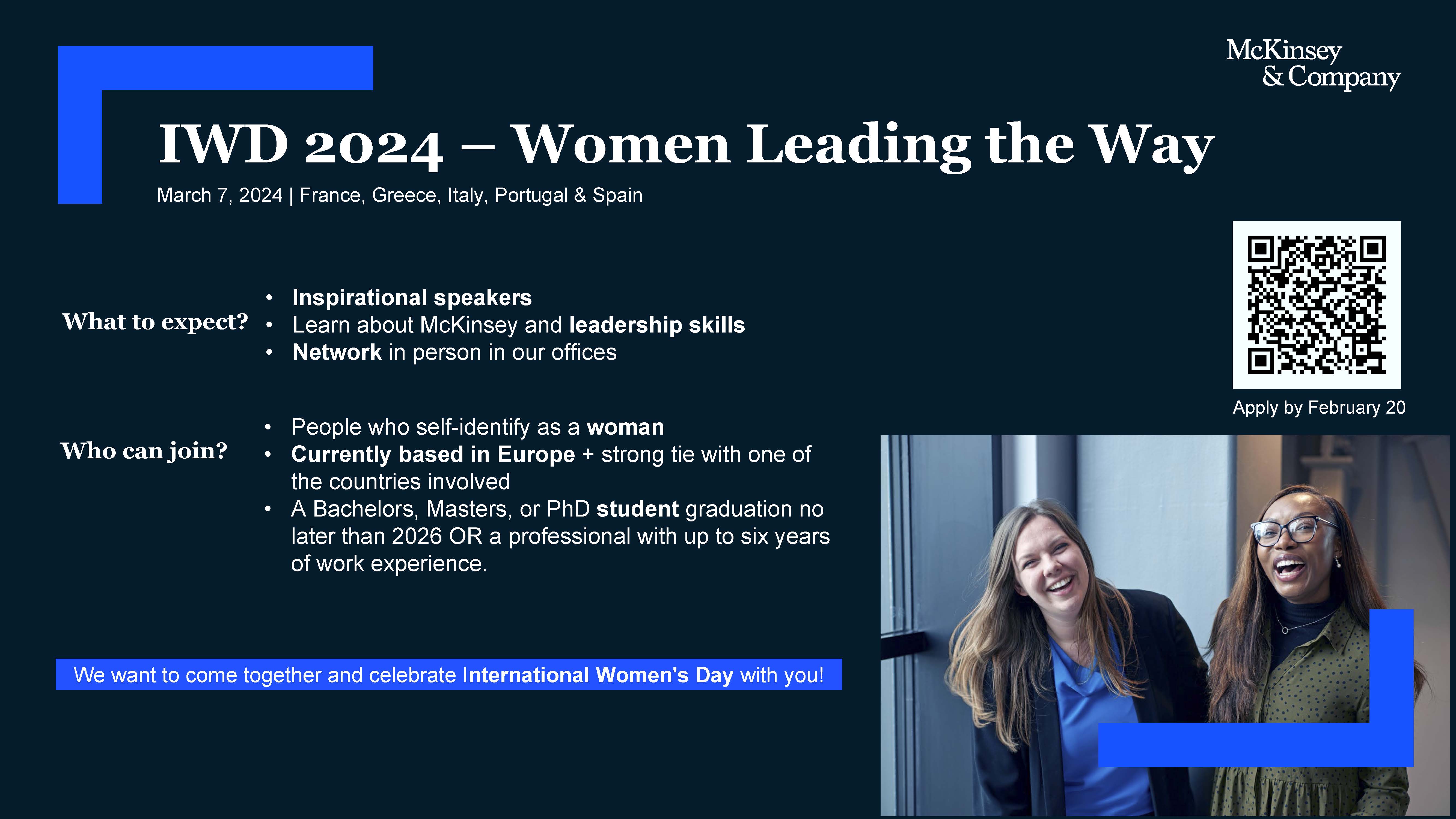Cartel McKinsey & Company - International Women's Day at the IWD 2024 - Women Leading the Way