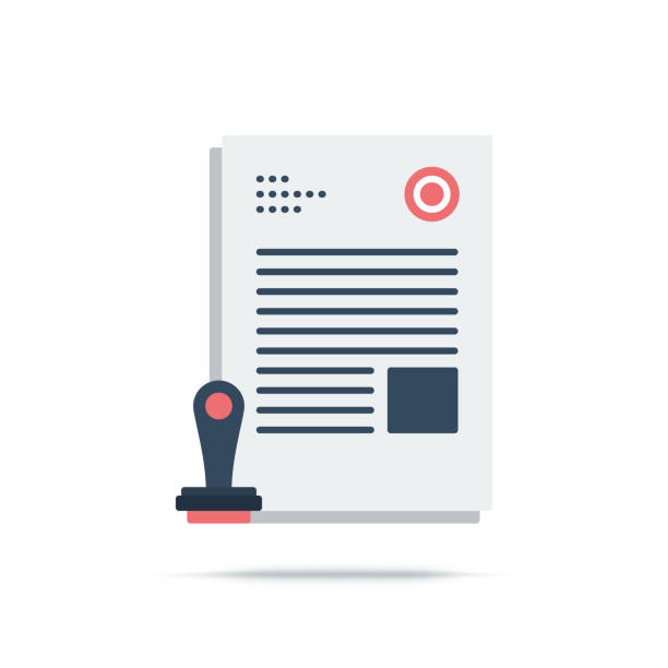 Icono de un documento con sello