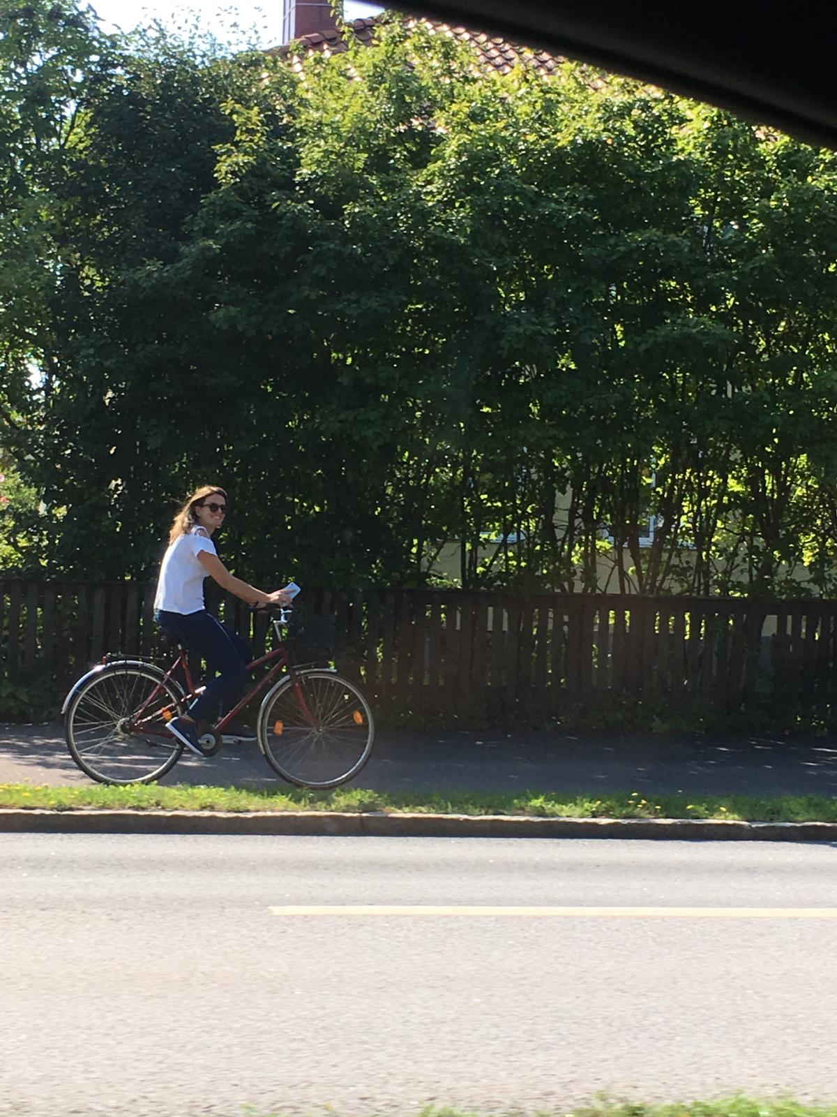Estudiante Erasmus en bici