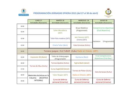 Programa Sphera 2015 Programa Sphera 2015