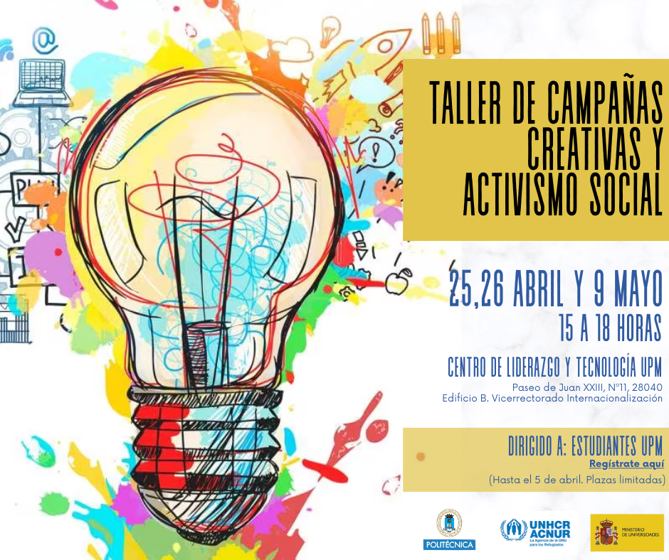 Cartel Taller CAMPAÑAS CREATIVAS Y ACTIVISMO SOCIAL