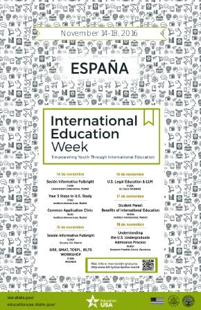 Cartel IEW EducationUSA Spain