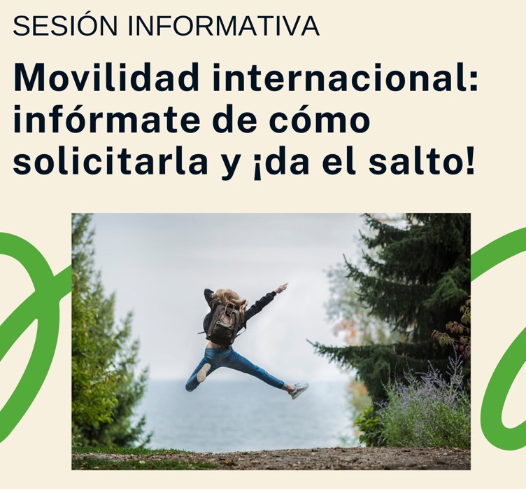 Banner de sesi&oacute;n informativa de movilidad con chica de espaldas dando un salto