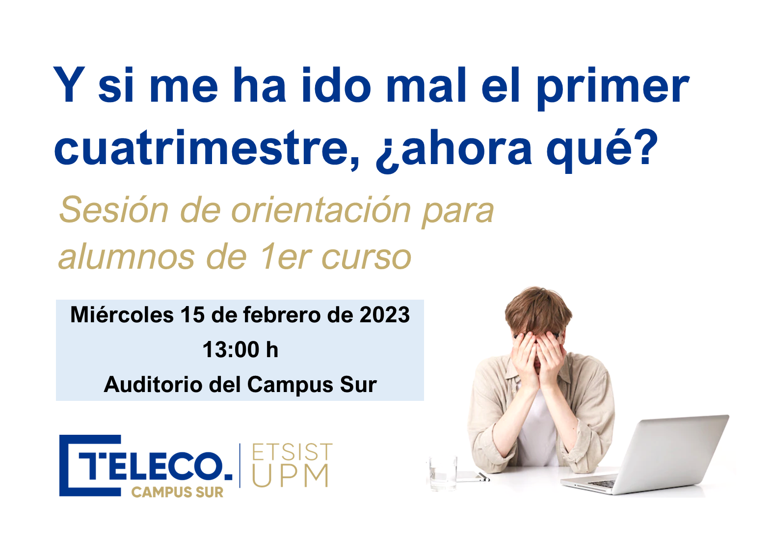 Cartel sesión orientativa para estudiantes de 1º